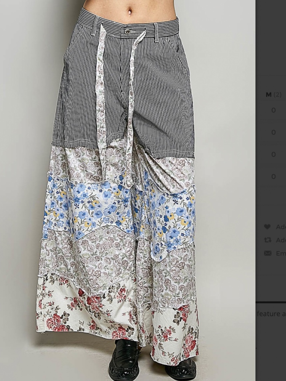 🎉 POL “ LUBBUCK “ POL Pants in Denim Twill with Patchwork Detail 39